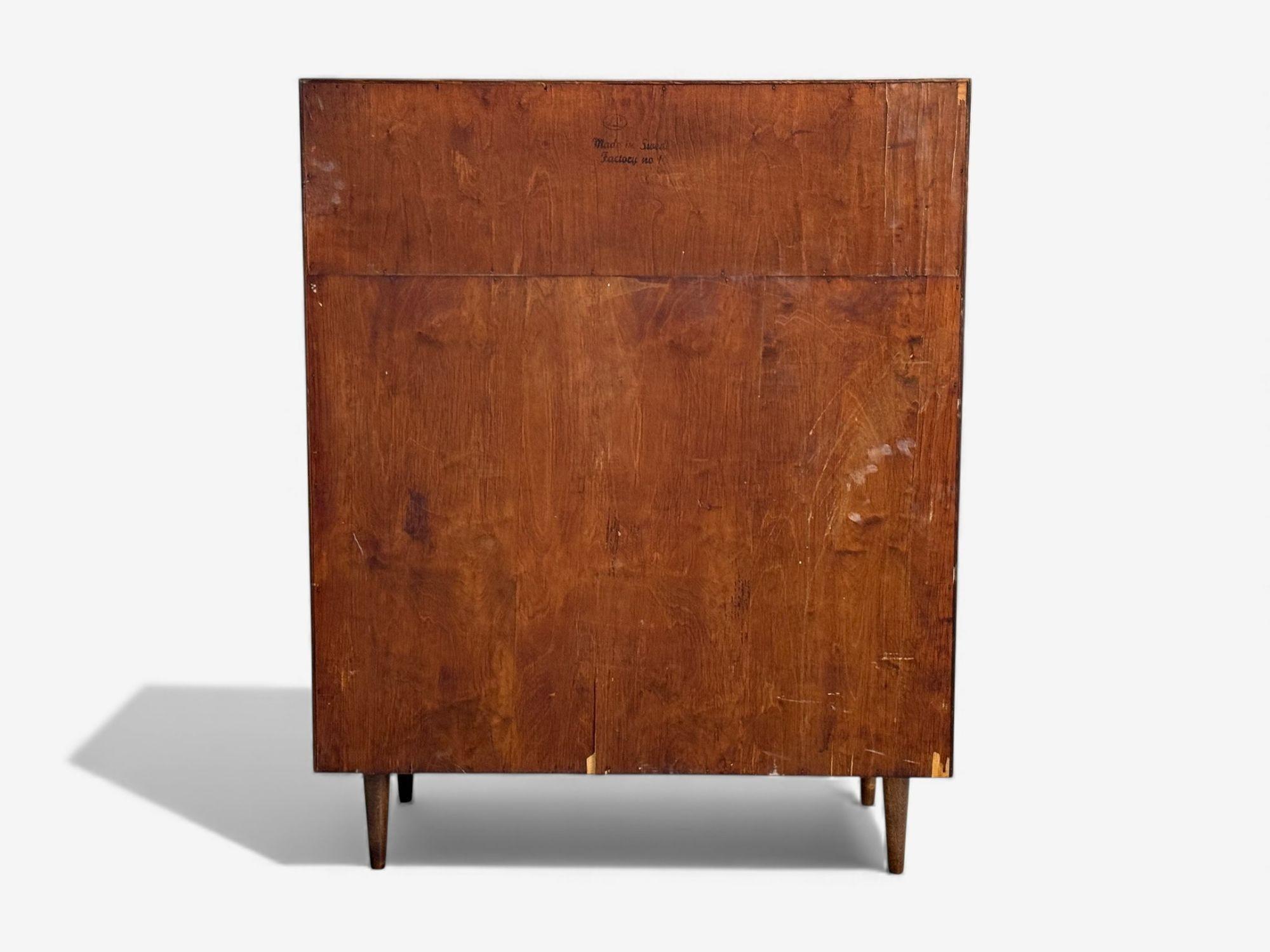 Edmund J Spence, Swedish Modern, Maple, Wave Highboy, Sweden, 1950s For Sale 7