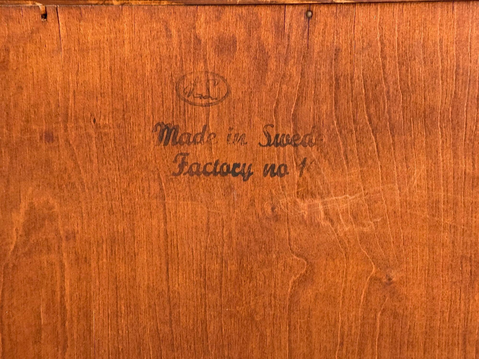 Edmund J Spence, Swedish Modern, Maple, Wave Highboy, Sweden, 1950s For Sale 8