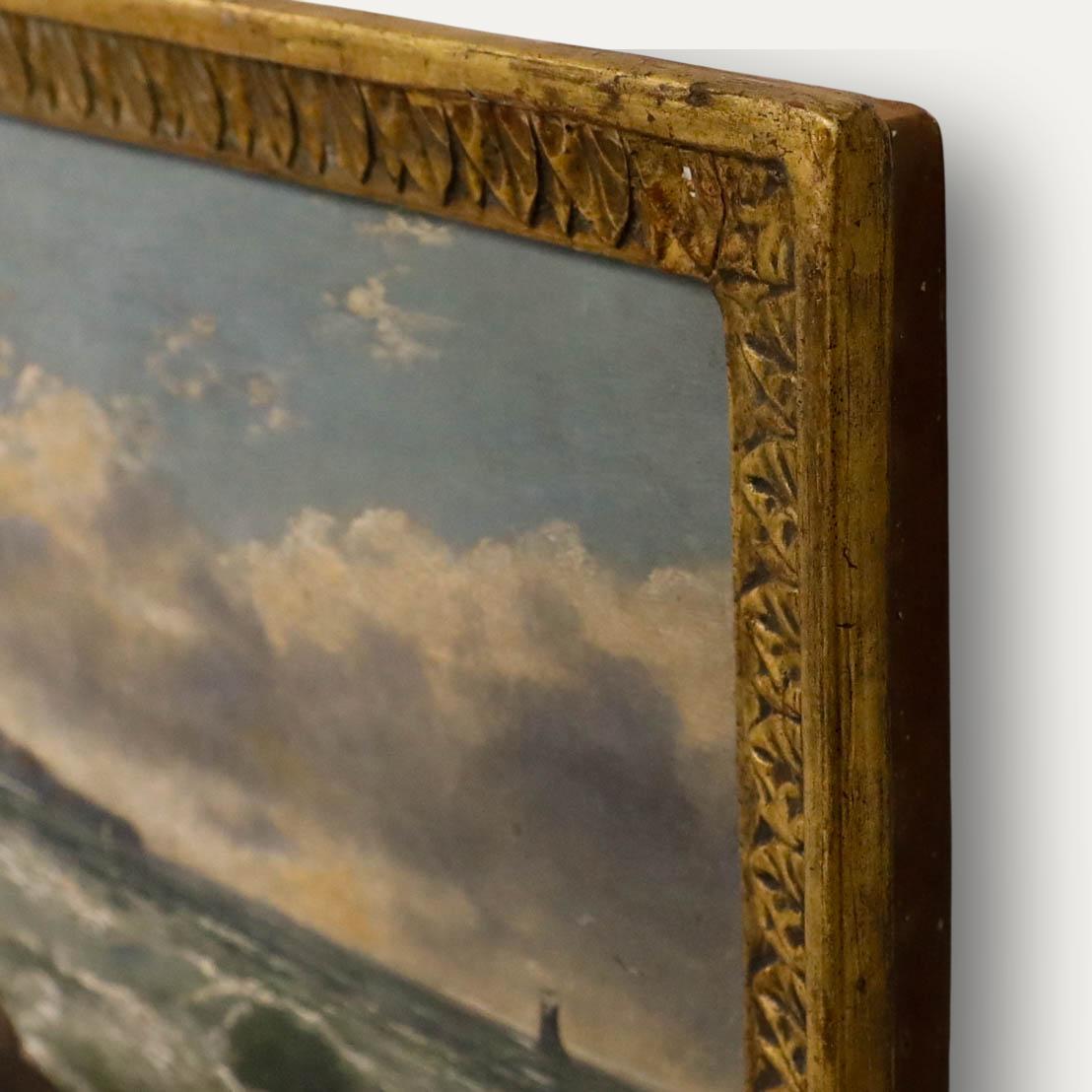 Edmund John Niemann (1813-1876) - Gerahmtes Öl aus dem 19. Jahrhundert, Vor dem Sturm 4