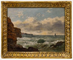 Edmund John Niemann (1813-1876) - Gerahmtes Öl aus dem 19. Jahrhundert, Vor dem Sturm