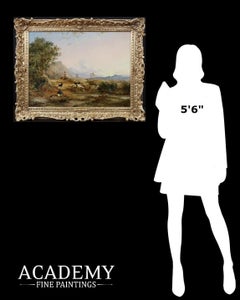 Fabbriche di Careggine - Pittura a olio del XIX secolo Rovine antiche Toscana Italia