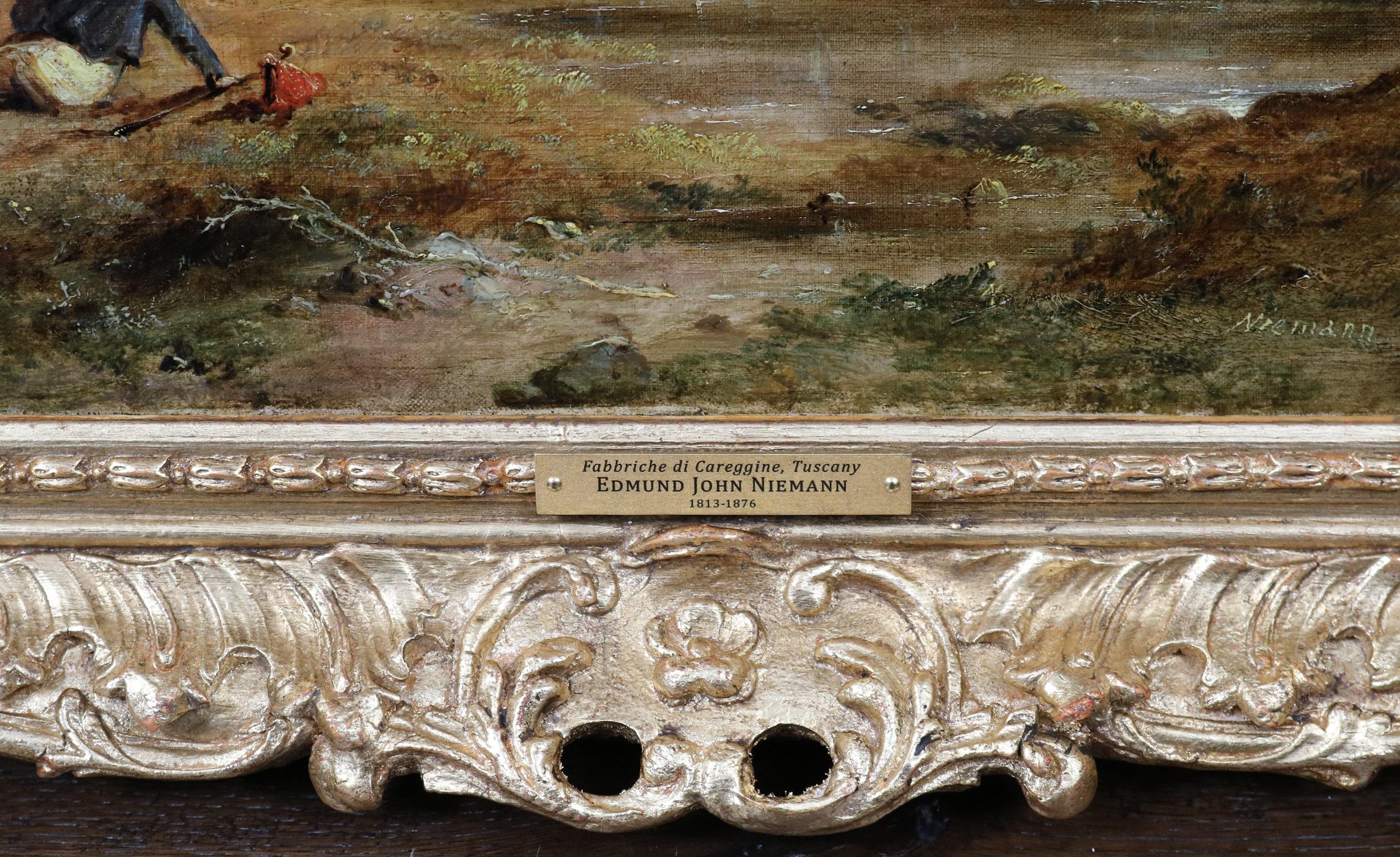 Fabbriche di Careggine - Ölgemälde der Toskana, Italien, Mitte des 19. Jahrhunderts im Angebot 6