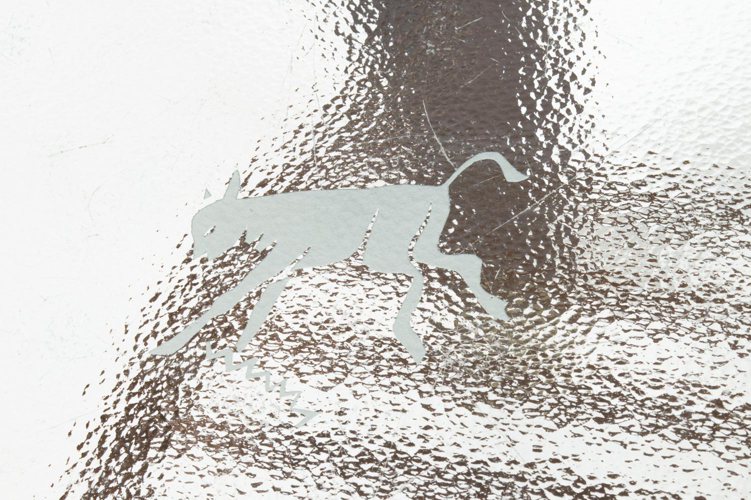 Edmund Jørgensen Table basse danoise Art Déco avec plateau en verre gravé panoramique en vente 4