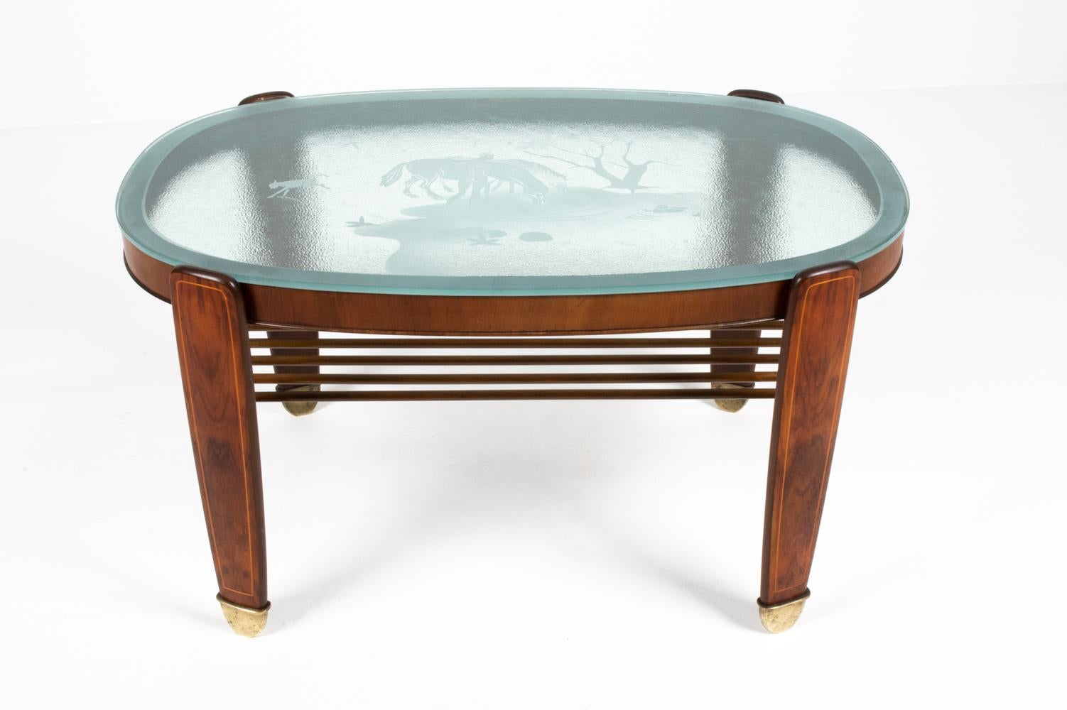 antique art deco coffee table