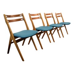 Edmund Jørgensen Model 10 Teak or Oak Danish Design Dining Chairs