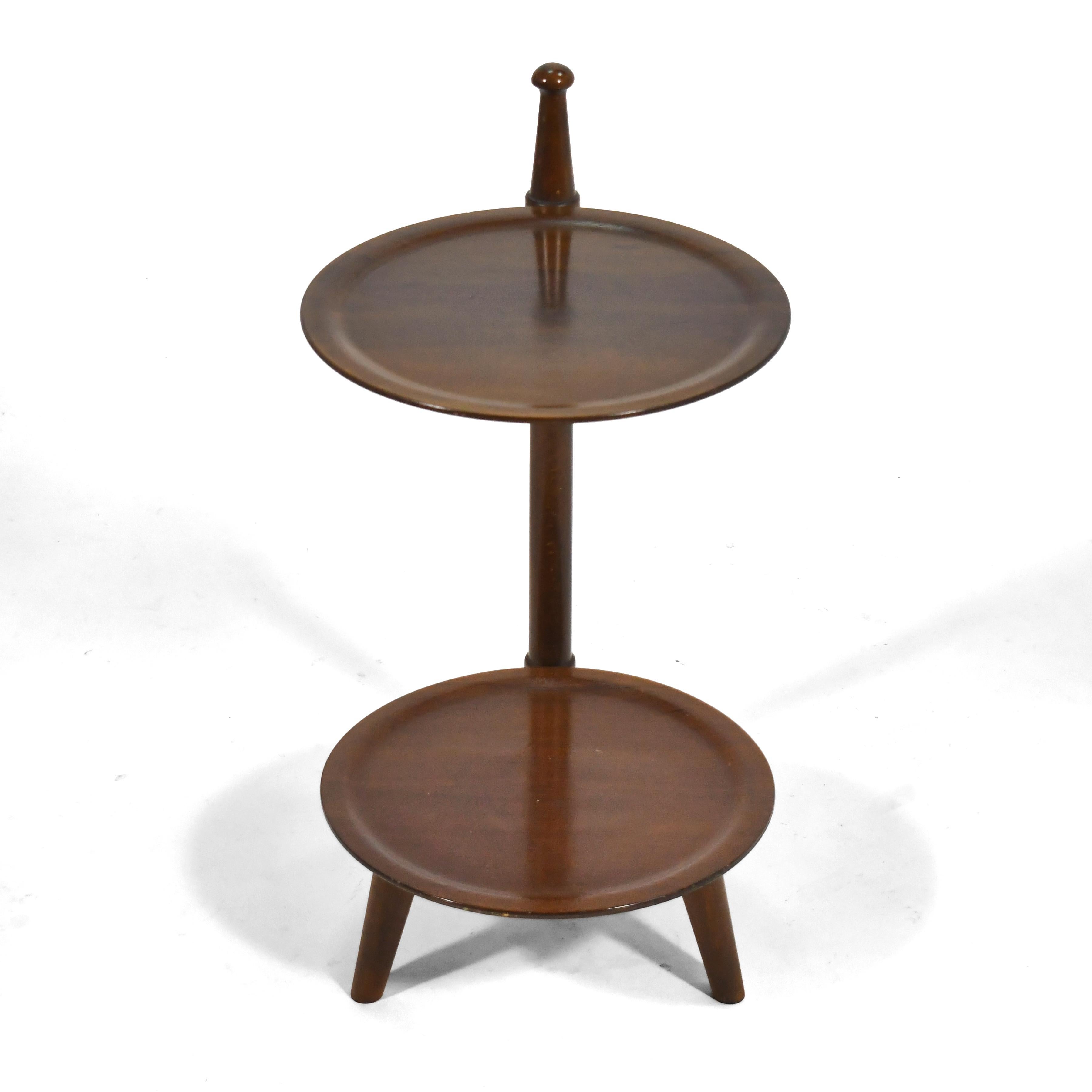 Scandinavian Modern Edmund Jørgensen Two-tiered Side Table/ Plant Stand For Sale