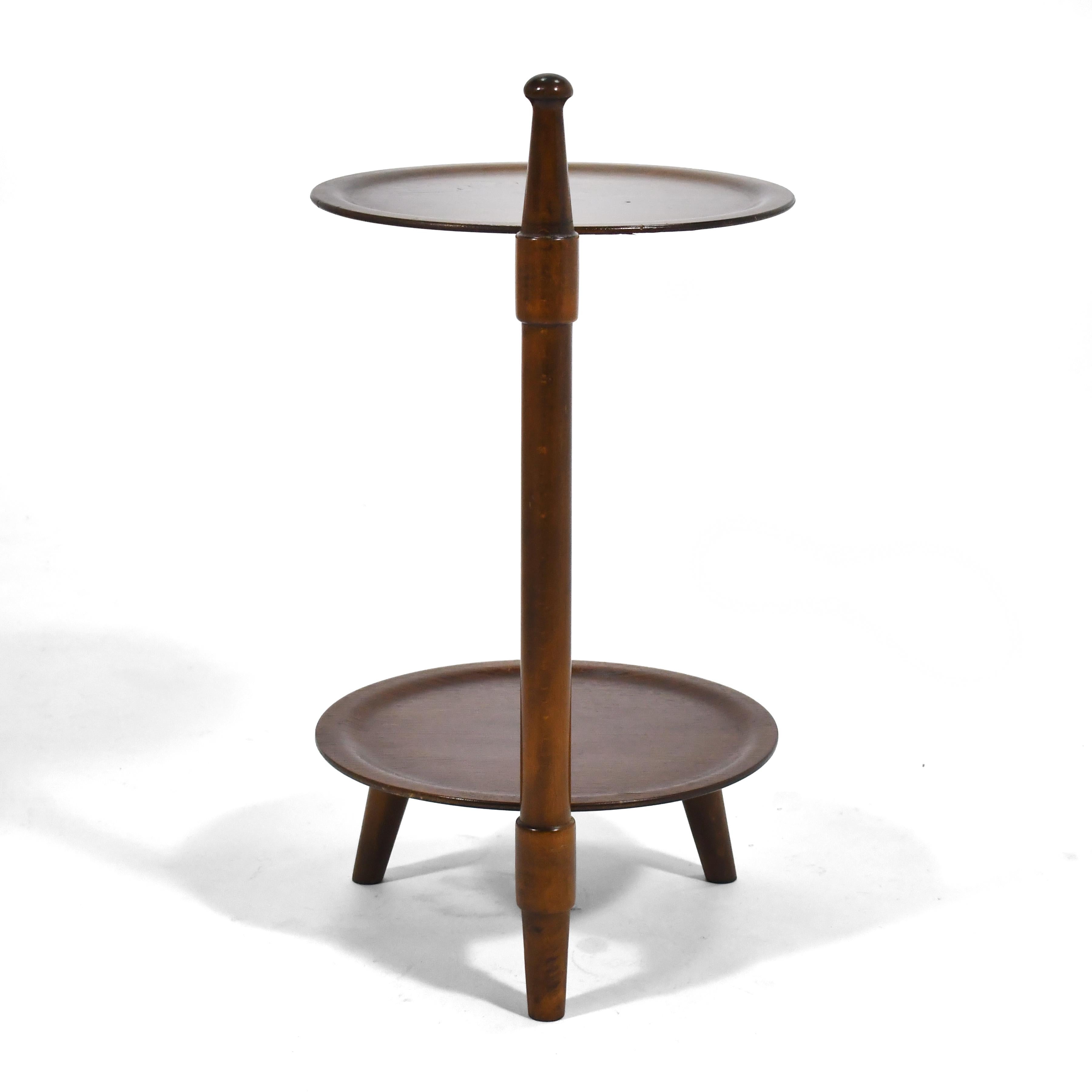 Edmund Jørgensen Two-tiered Side Table/ Plant Stand In Good Condition For Sale In Highland, IN