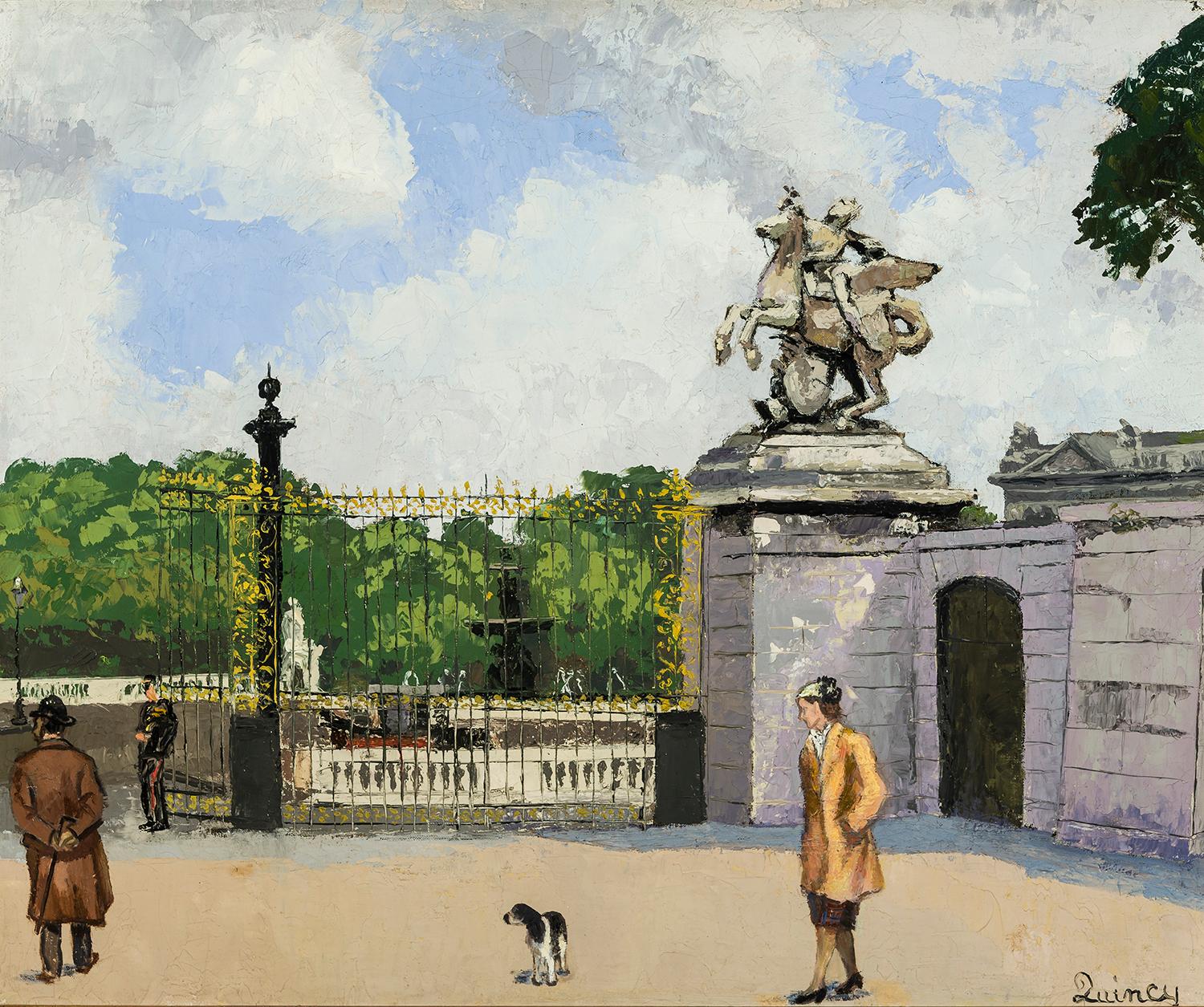 Edmund Quincy Figurative Painting - Jardin des Tuileries, Paris