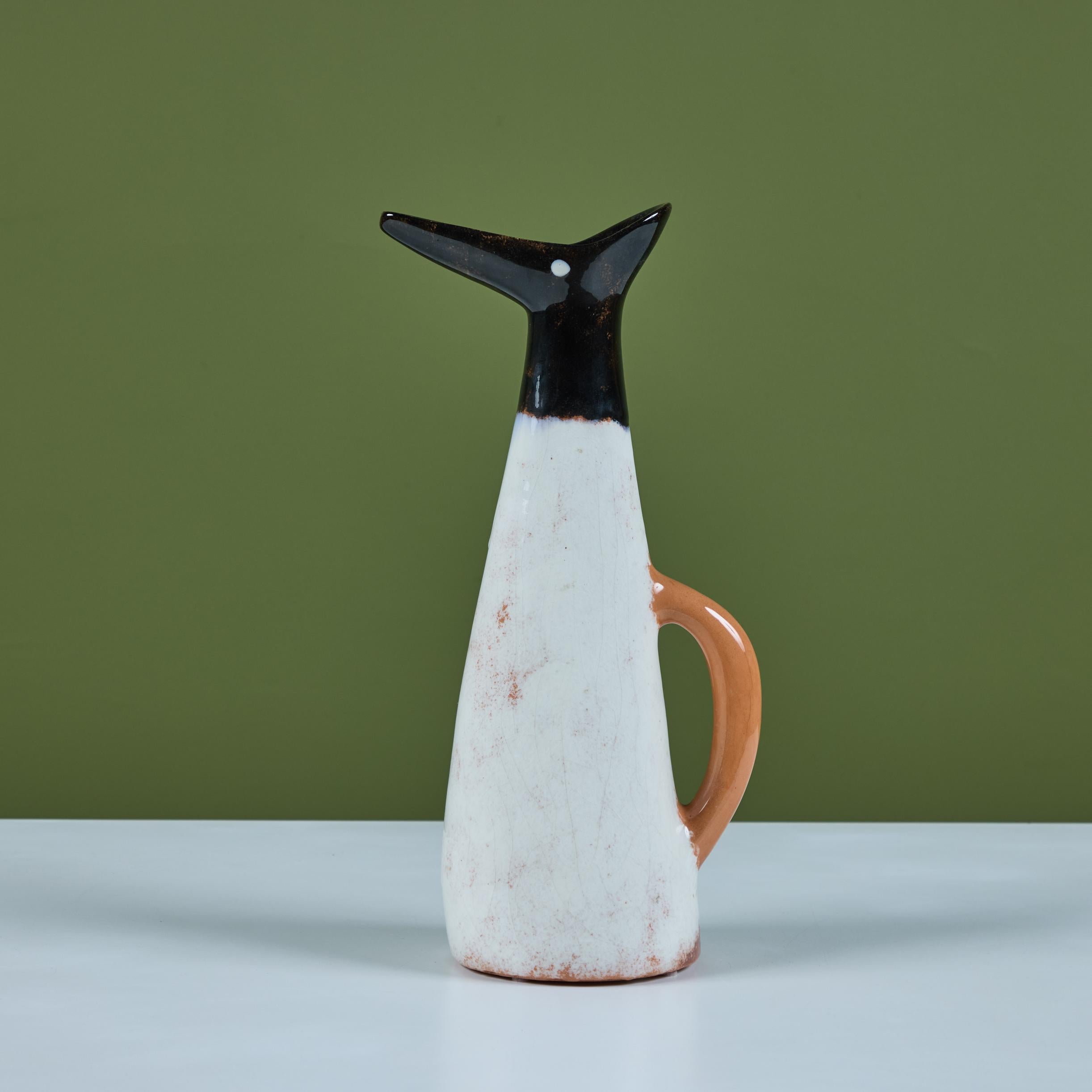 20th Century Edmund Ronaky Sea Bird Pitcher