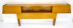 Edmund Spence Blond Birch 92" Long Headboard Bed w/ Storage Compartment c1960s
