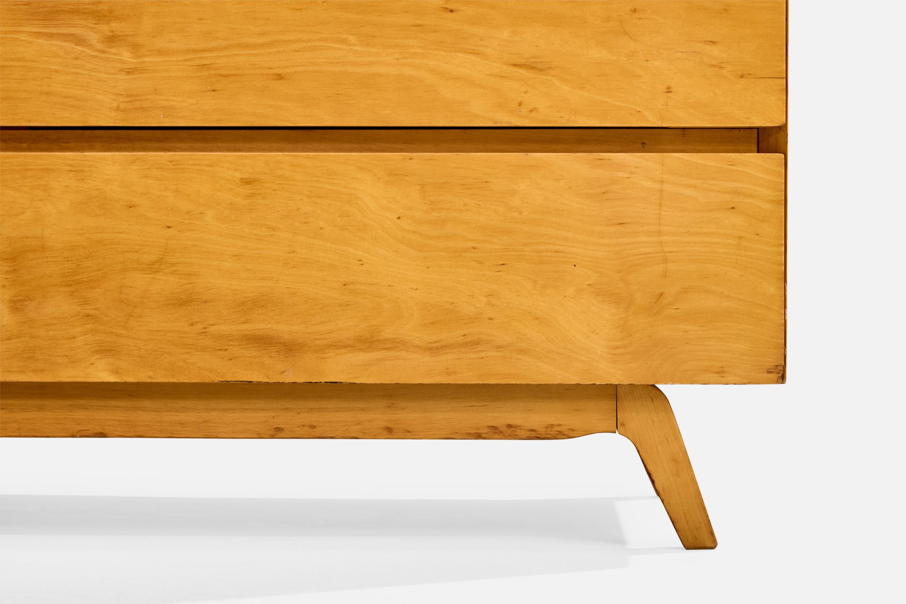 Mid-20th Century Edmund Spence, Chest of Drawers, Birch, Sweden, 1950s For Sale