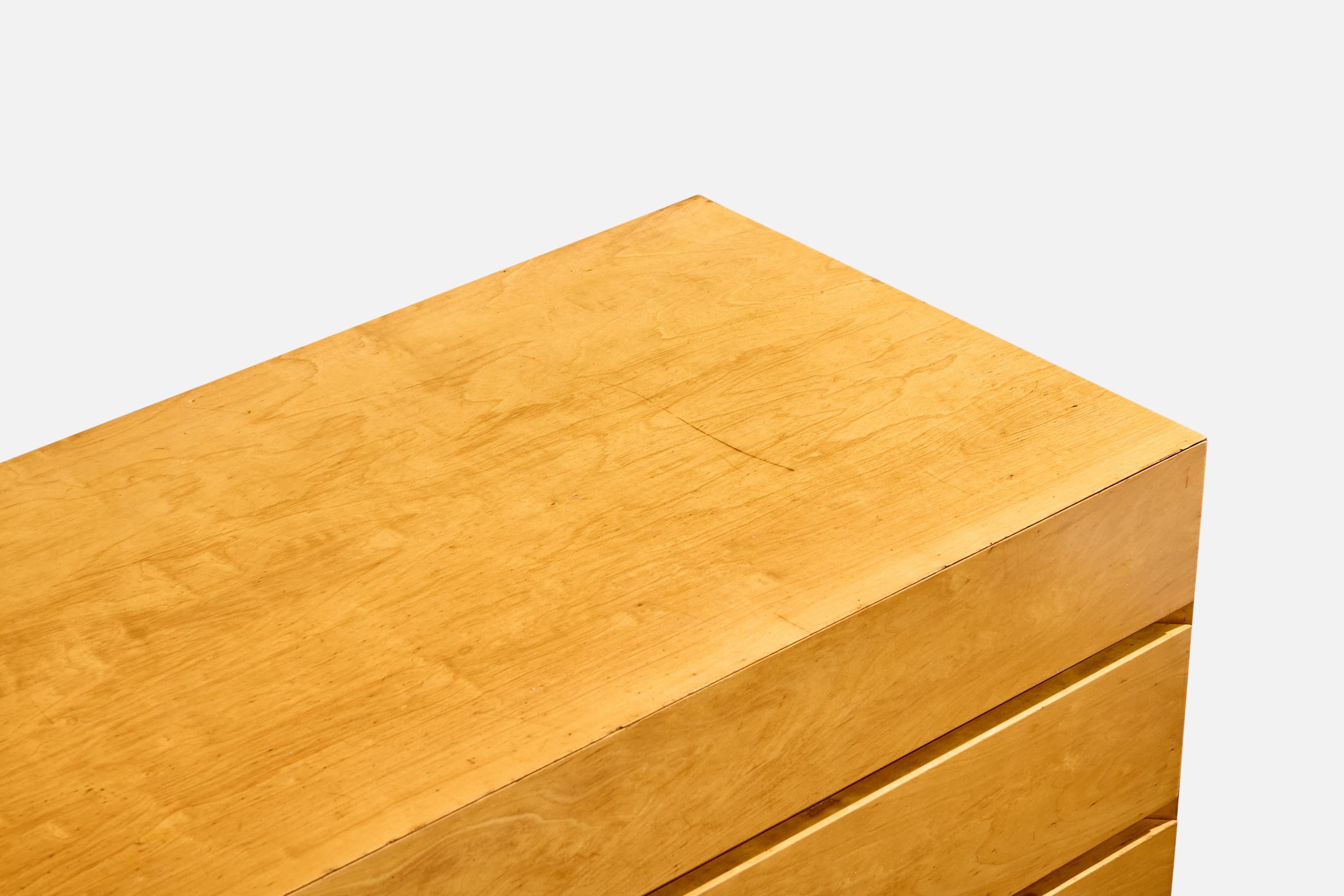 Edmund Spence, Chest of Drawers, Birch, Sweden, 1950s For Sale 1