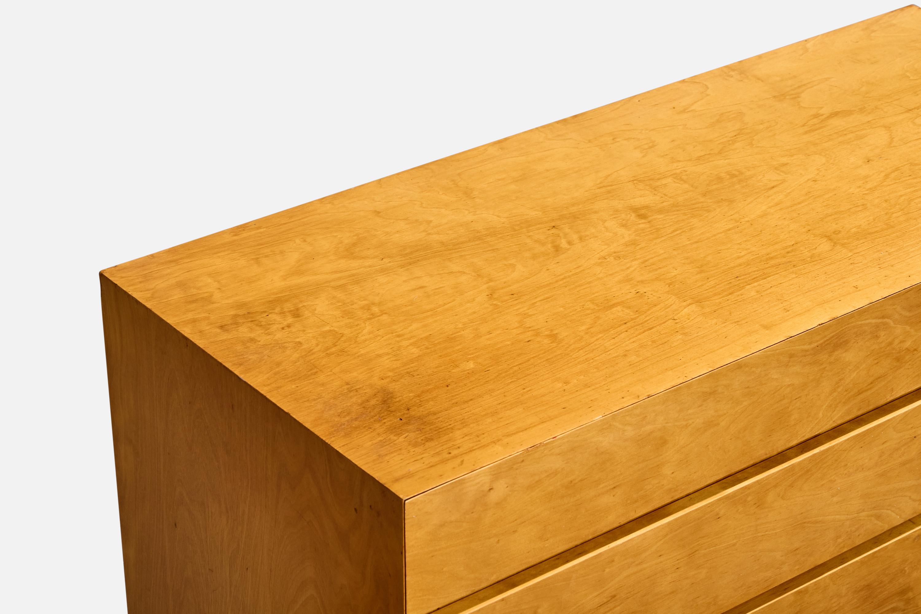 Edmund Spence, Chest of Drawers, Birch, Sweden, 1950s For Sale 2
