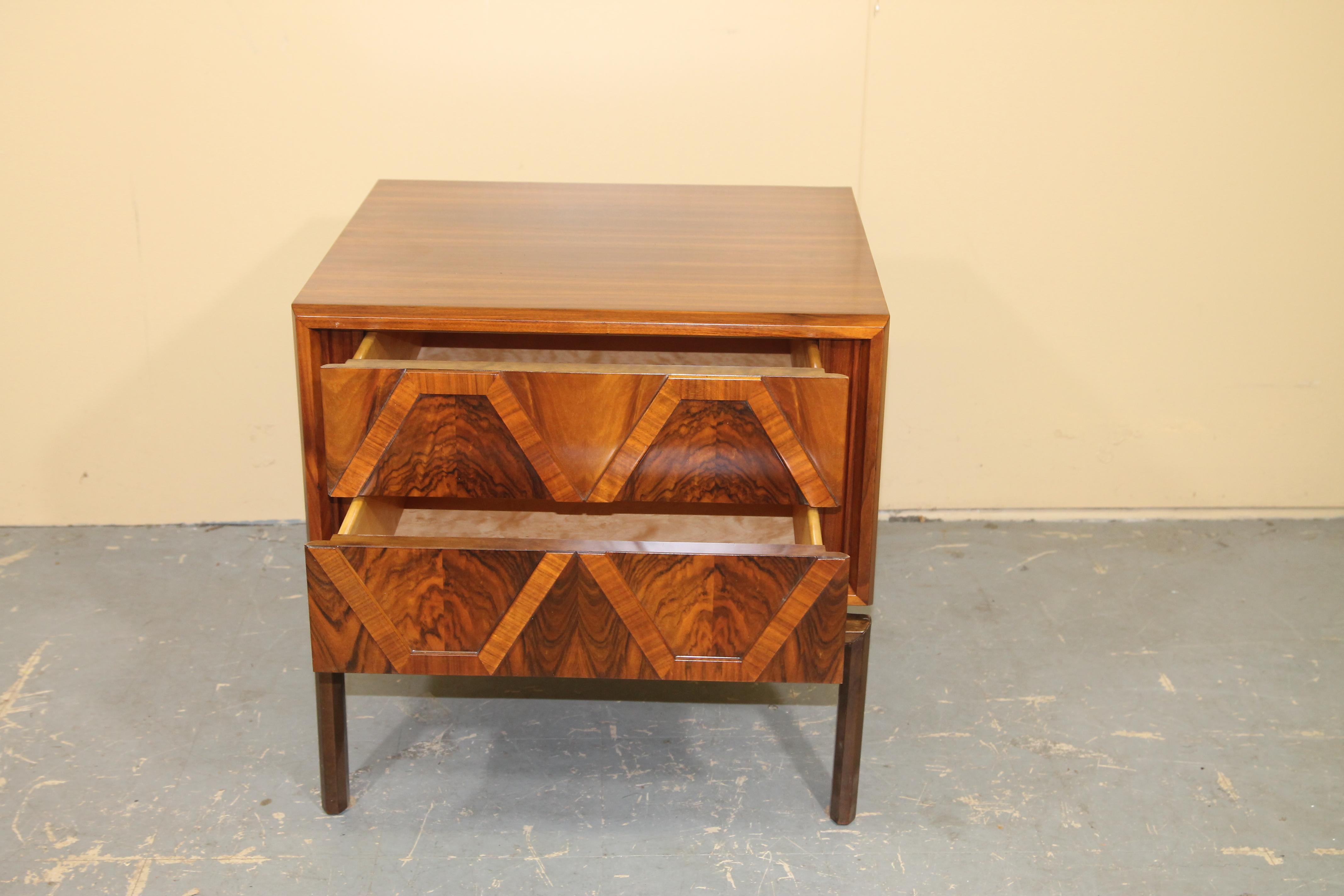 Edmund Spence Designed Walnut End tables or Nightstands In Good Condition In Asbury Park, NJ