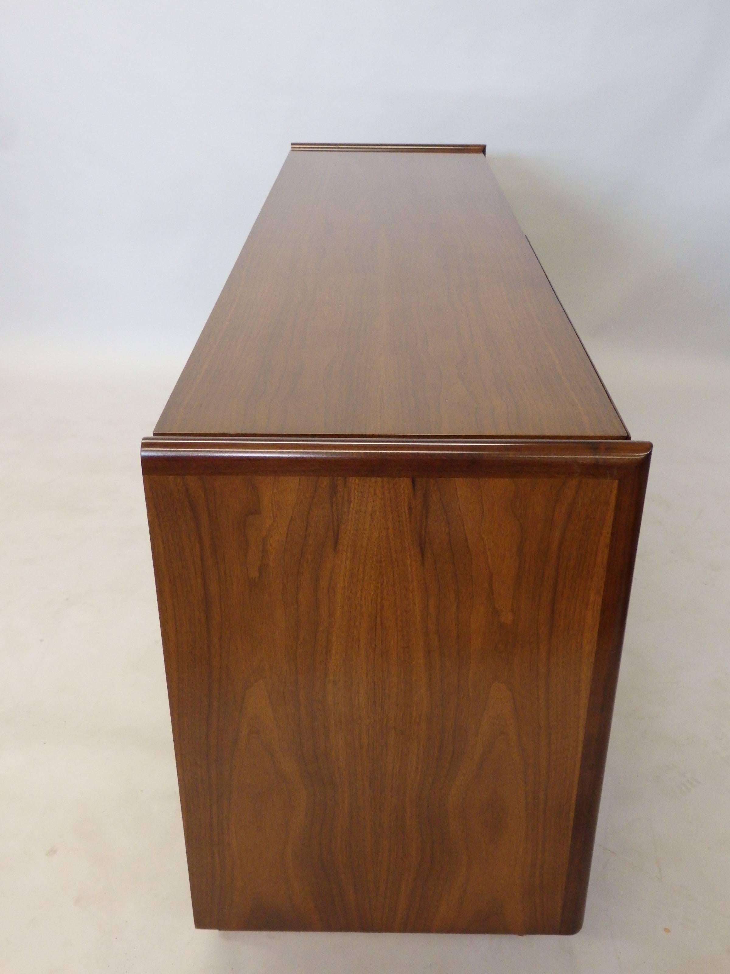 Mid-Century Modern Edmund Spence Long Low Swedish Double Dresser with graduated drawers