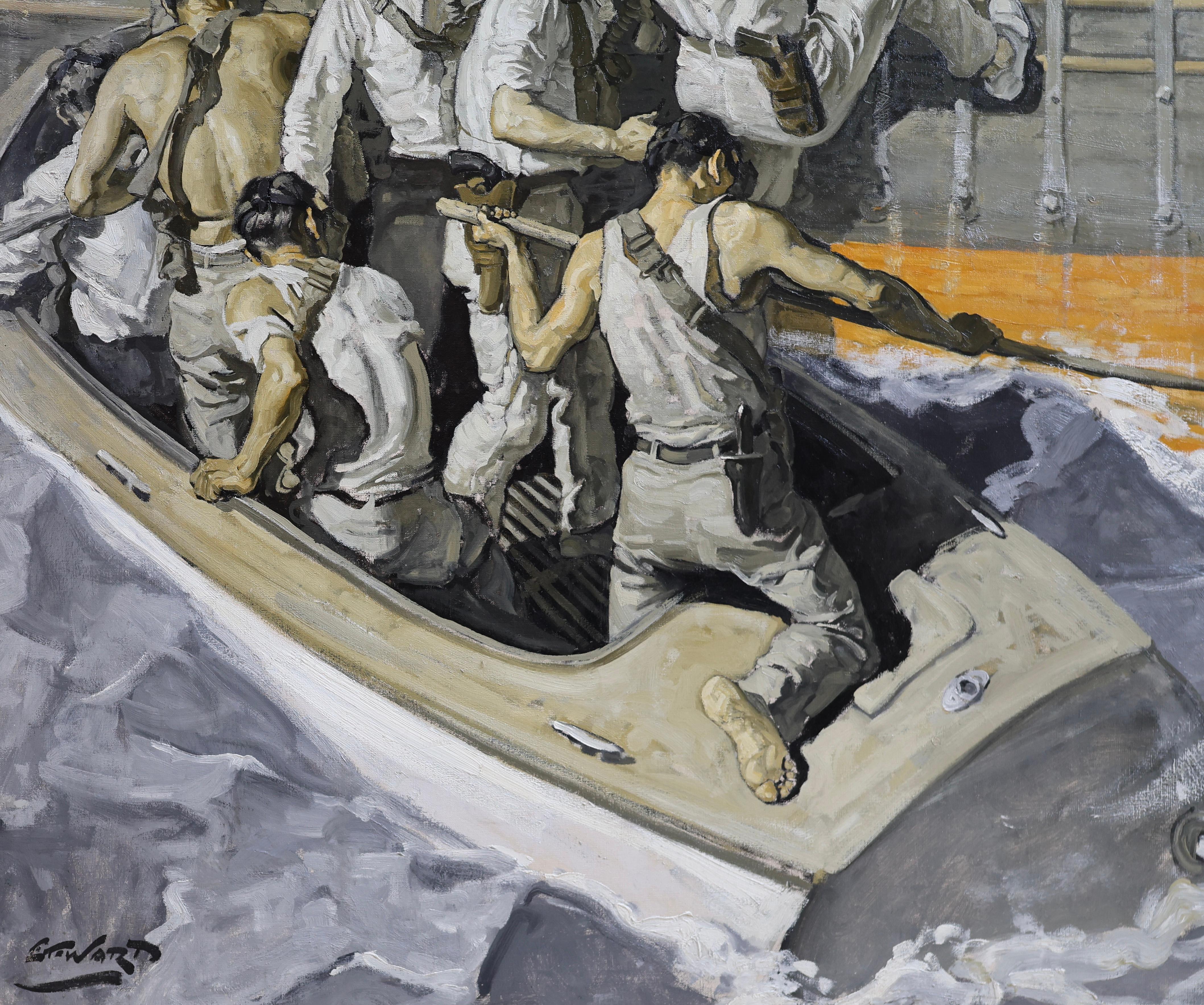 Pirates Boarding Ship - Other Art Style Painting by Edmund Ward