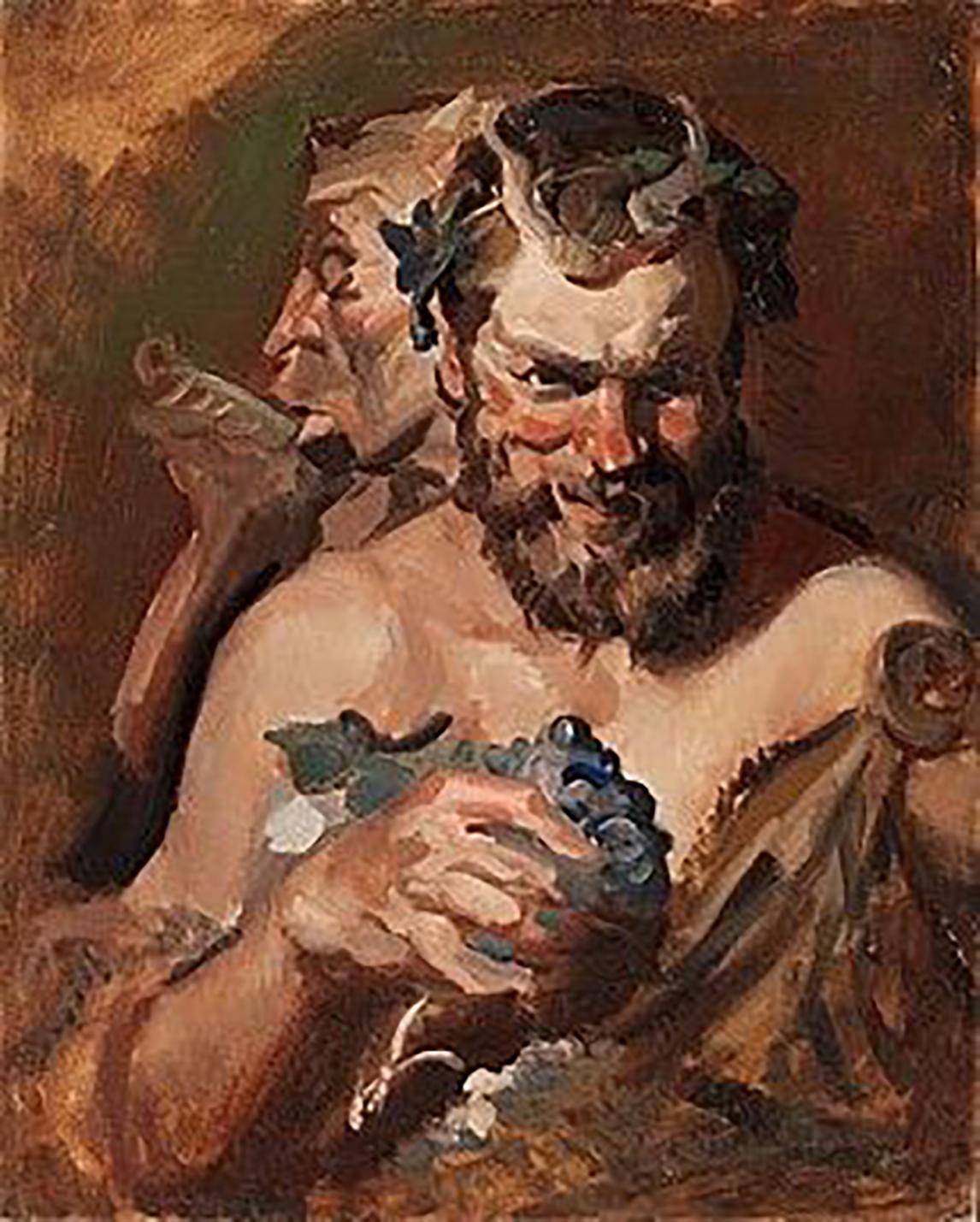 Edmund Ward Figurative Painting - The Satyrs