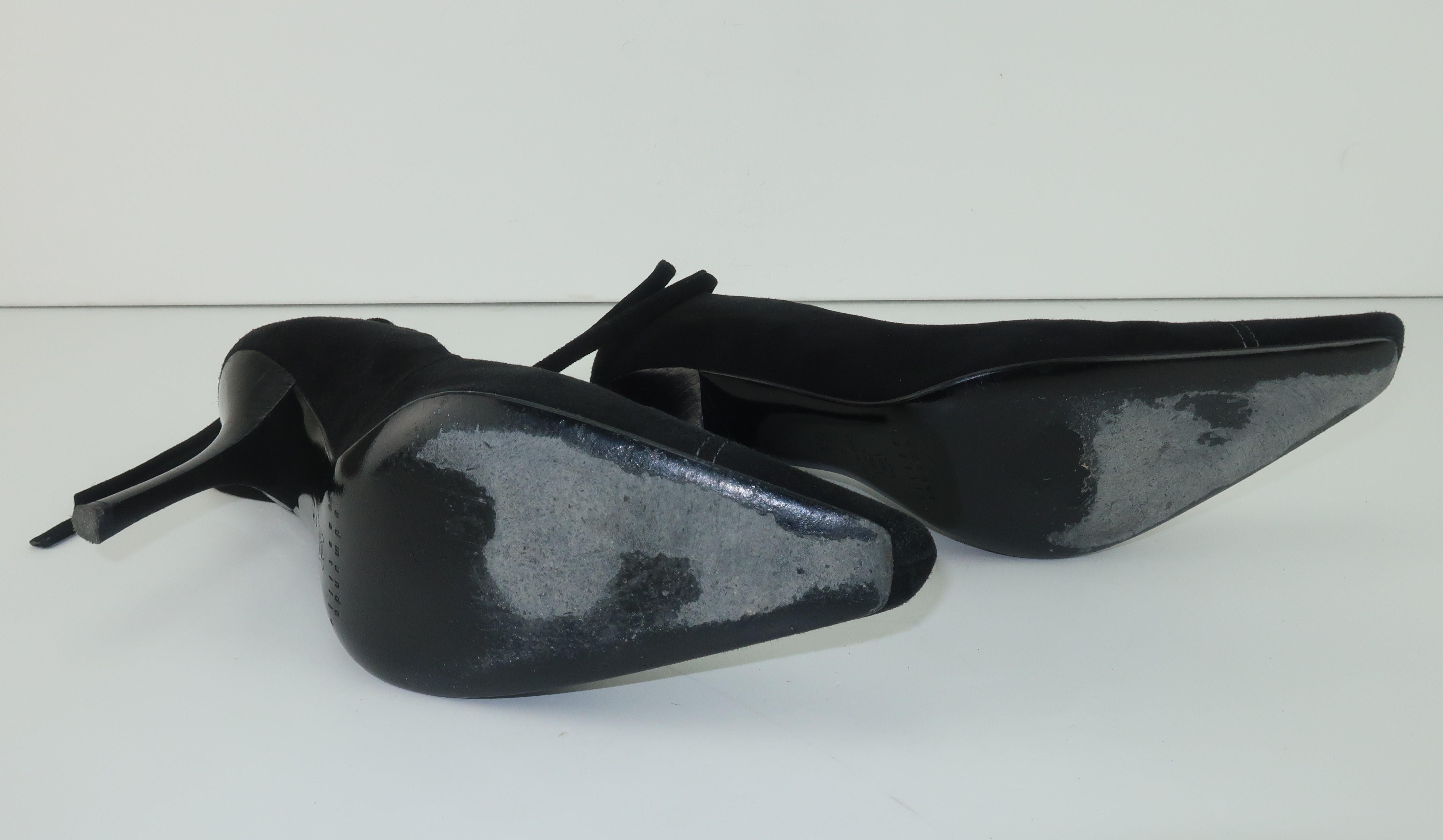 Edmundo Castillo Black Suede Ankle Tie Shoes Sz 7 1/2 B 4