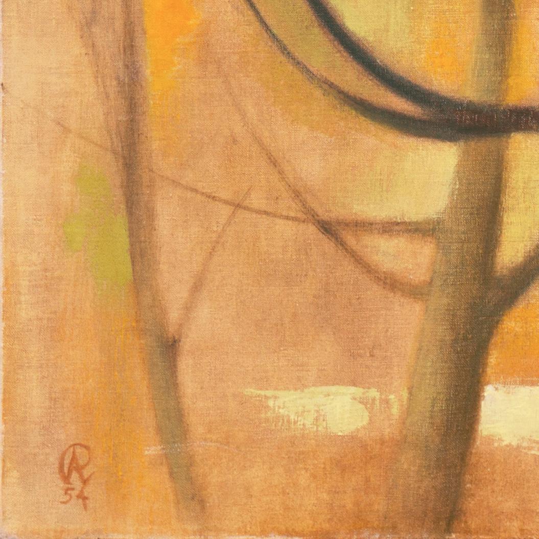„Bäume bei Sonnenuntergang“, großes Ölgemälde, Philadelphia Museum, Yale, PAFA Op-Ed Frau Künstlerin, PAFA – Painting von Edna Andrade