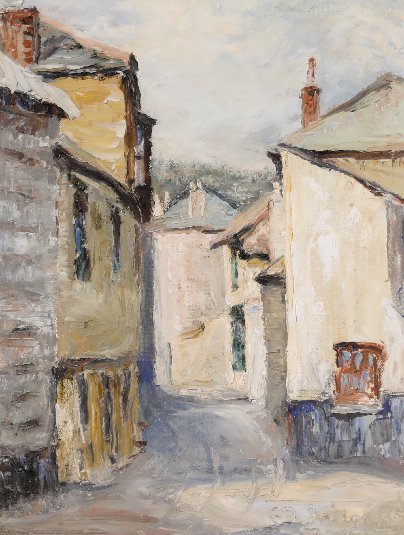 Edna D. Bridge (1900-1982) - Newlyn School Oil, Through the Narrows 1