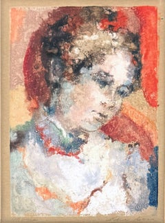"Maria" Portrait of a Girl New Hope Pennsylvania Artist Edna Gass