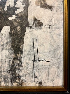 Miami, Florida Modernist Artist Edna Glaubman 1968 Oil Painting Abstract Figures