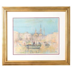Edna Hibel Enhanced Lithograph of Venice