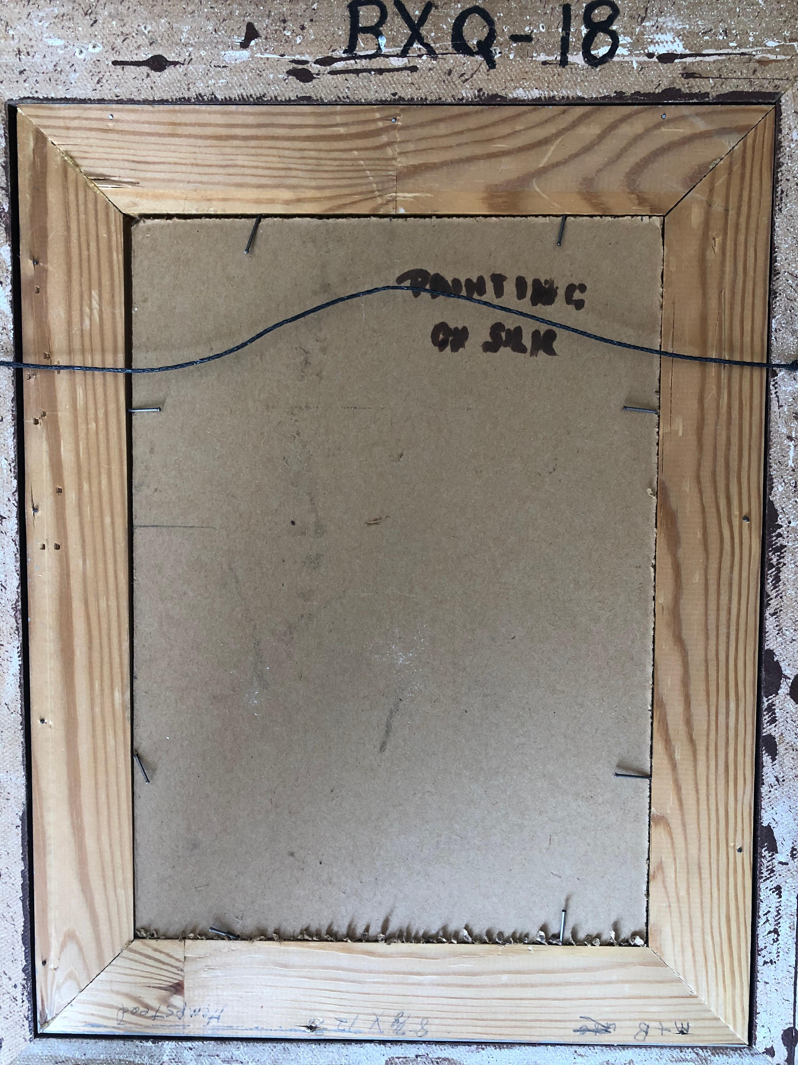 Edna Hibel Mutter und Kind Original Ölgemälde auf Seide im Angebot 7