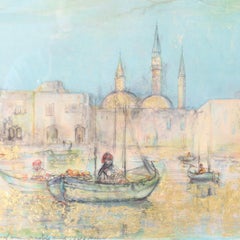 Edna Hibel Verschönerte Lithographie von Venedig