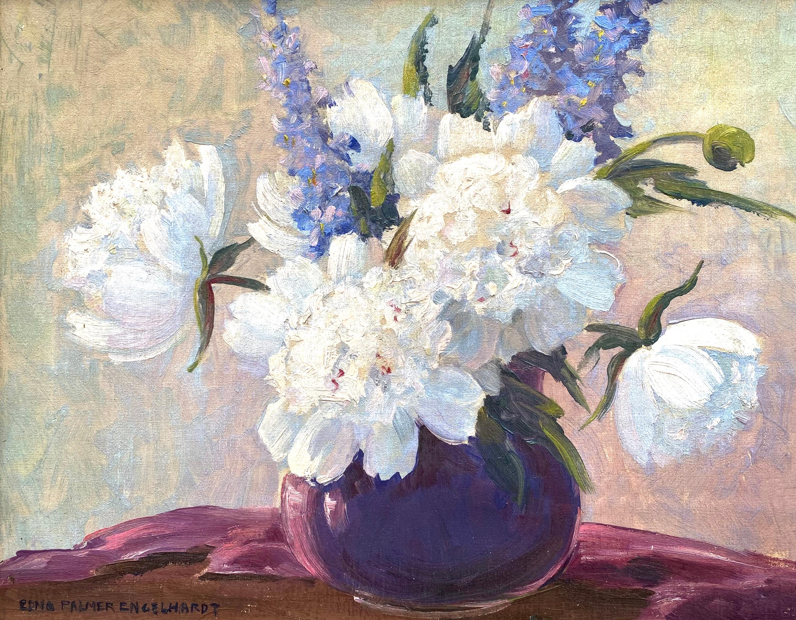 Landscape Painting di Edna Palmer Engelhardt - "Bouquet di primavera"
