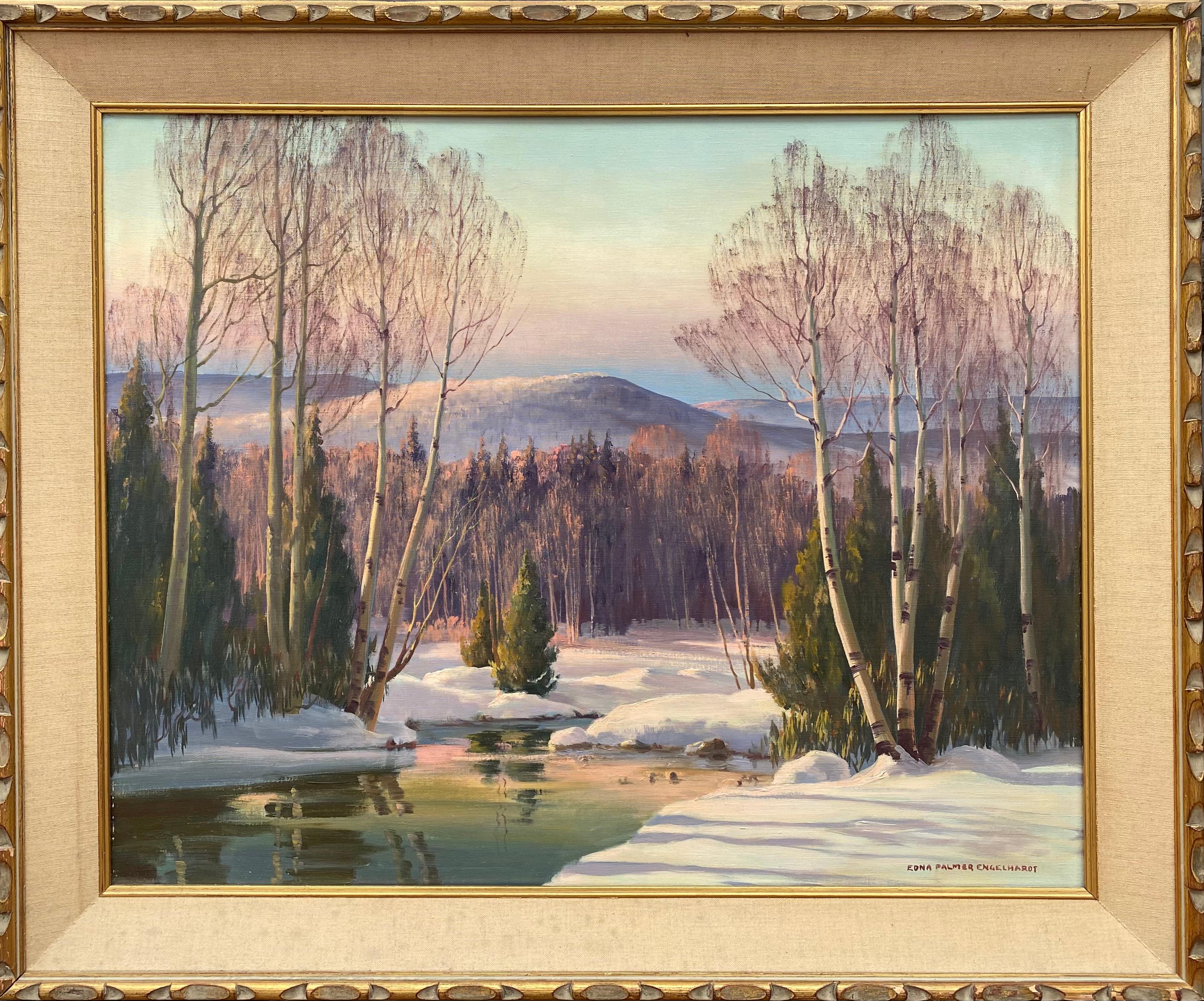 “Winter’s Hills and Streams” - Painting by Edna Palmer Engelhardt