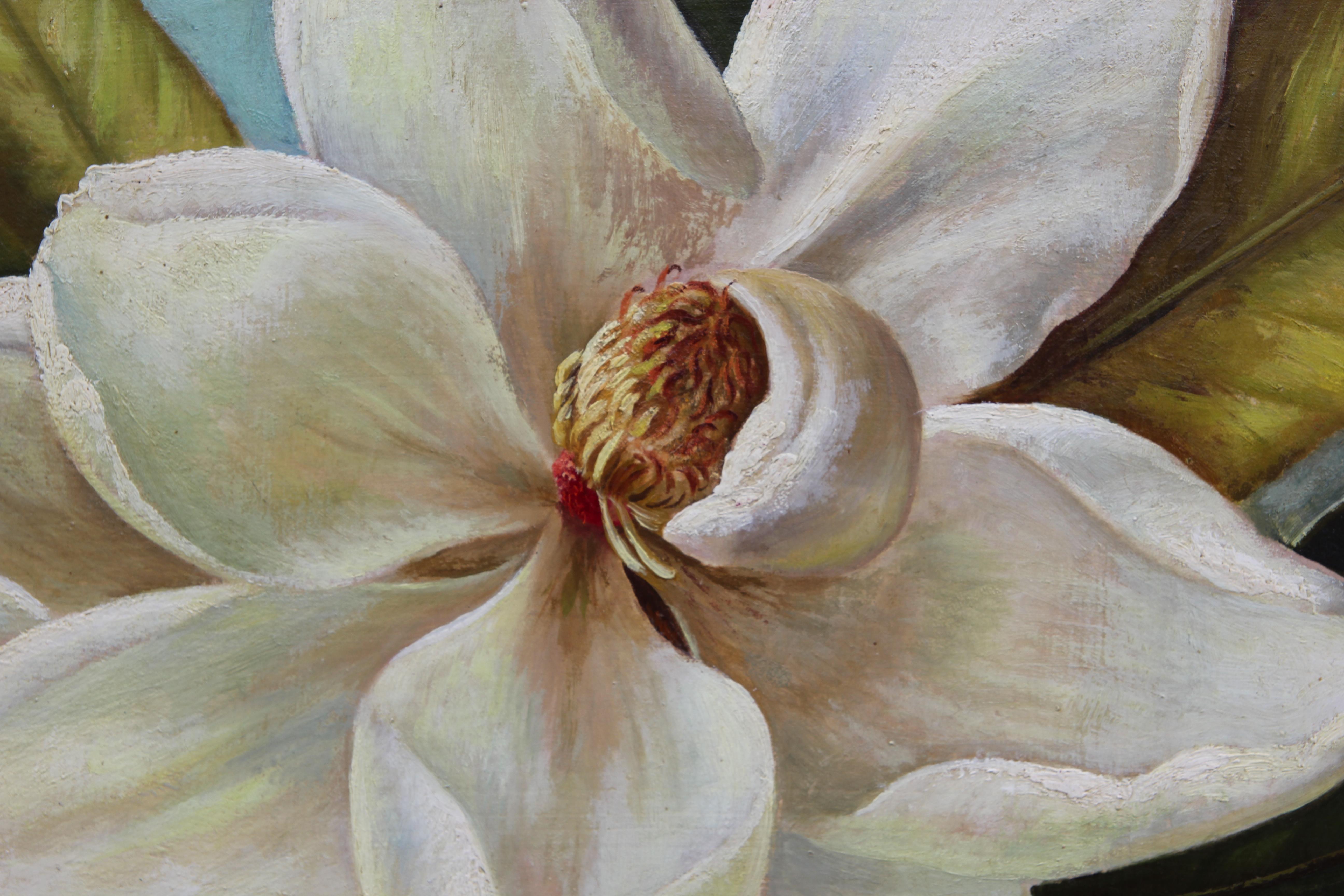 Peinture à l'huile « Magnolia » d'Edna Reindel 5