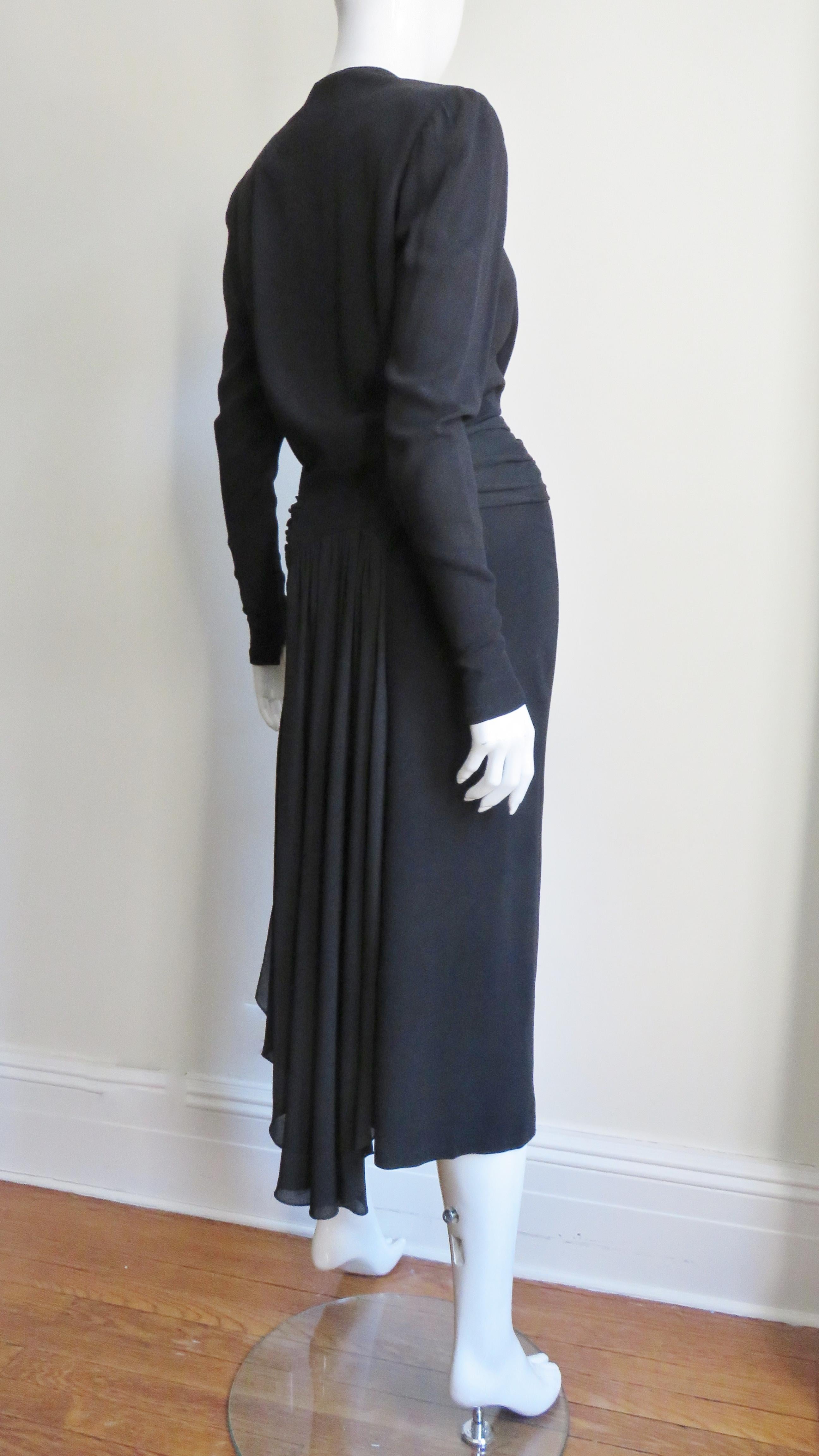 Edna Vilm Top with Waterfall Back and Skirt 1940s For Sale 3