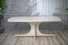 Edna White Solid Wood Dining Table