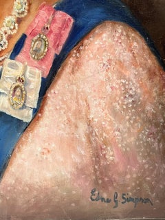 HM Queen Elizabeth II Portrait British Oil Painting signed oil on canvas