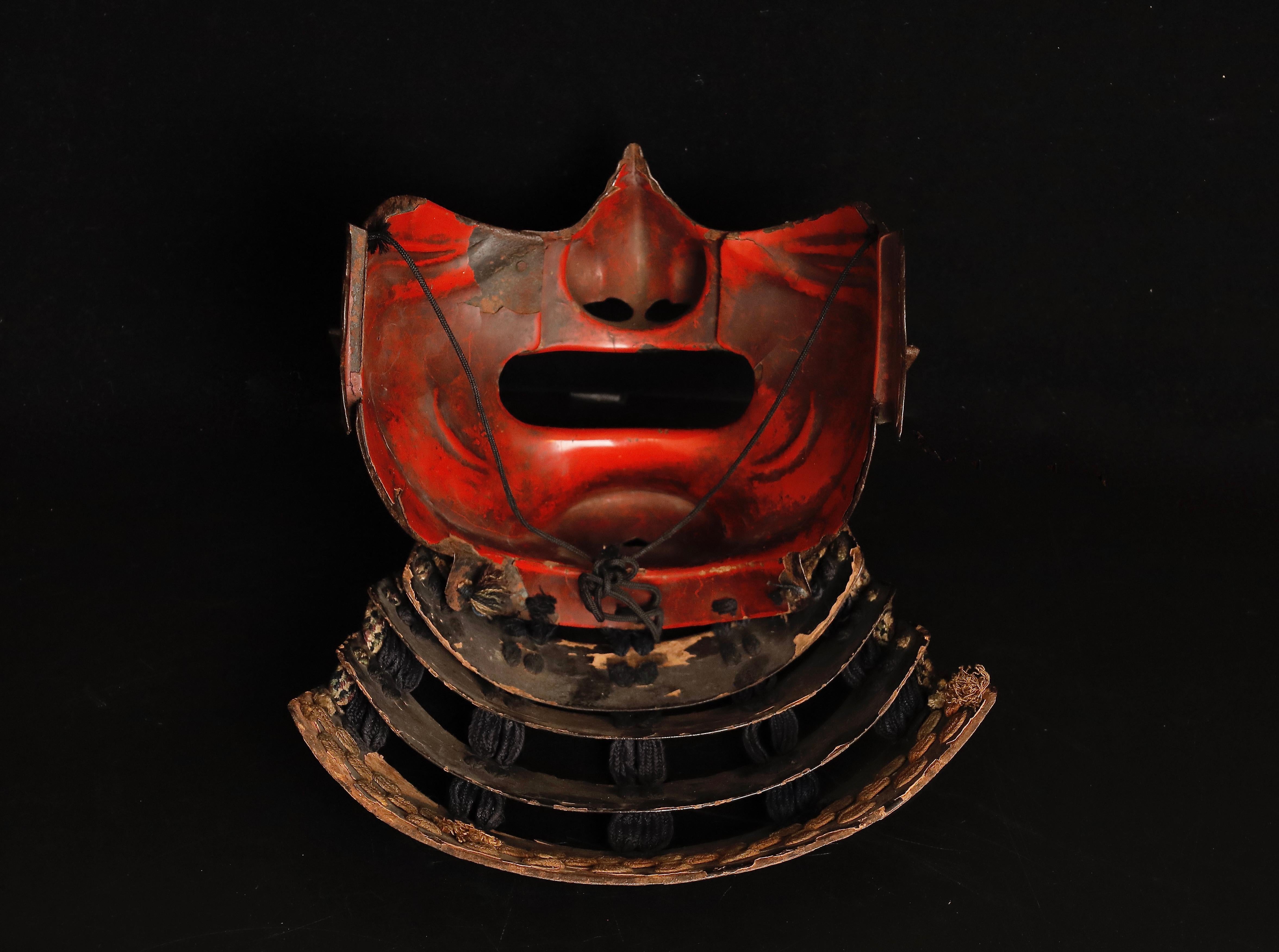 Edo-Era Samurai Helmet and Mask Set, an Authentic Piece of History from the 17th 10