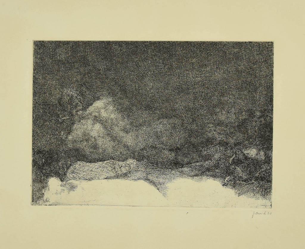 Woman Figure est une œuvre d'art originale en technique de gravure sur papier, réalisée par Edo Janich, dans les années 1970.

En excellent état : comme neuf.

Signé à la main et daté au crayon, en bas à droite.

Edo Janich est un sculpteur, graveur
