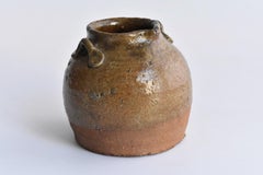 Edo Period '1600-1800' Japanese Old Small Jar "Ohaguro Tsubo" / Echizen Ware