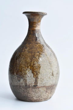 Edo Period '1600s' Japanese Sake Bottle "Karatsu Ware" / Antique Kintsugi Vase