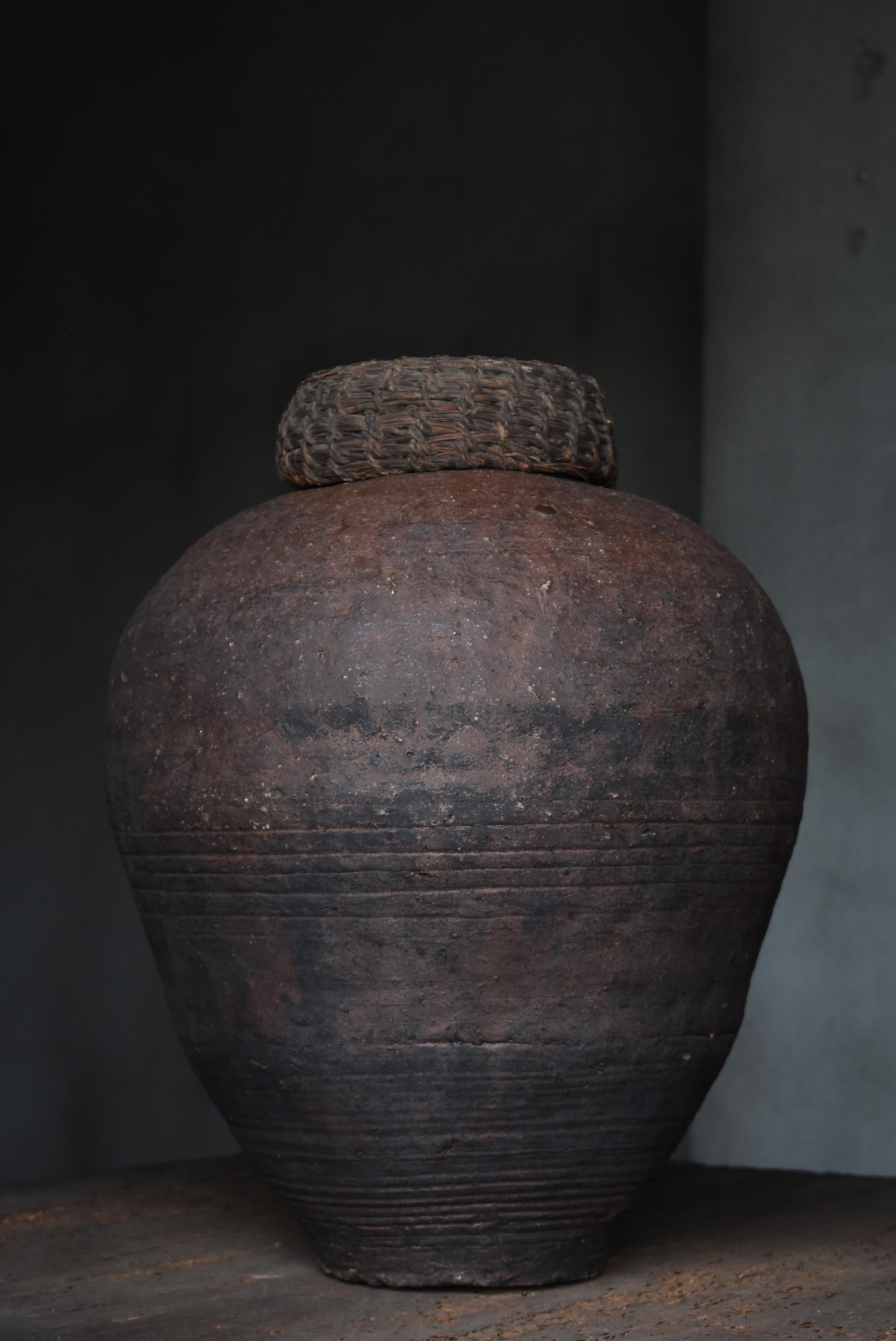 Edo Period 1700-1860 Japanese Tsubo Shigaraki Pottery Vase Pot Jar Ceramic 1