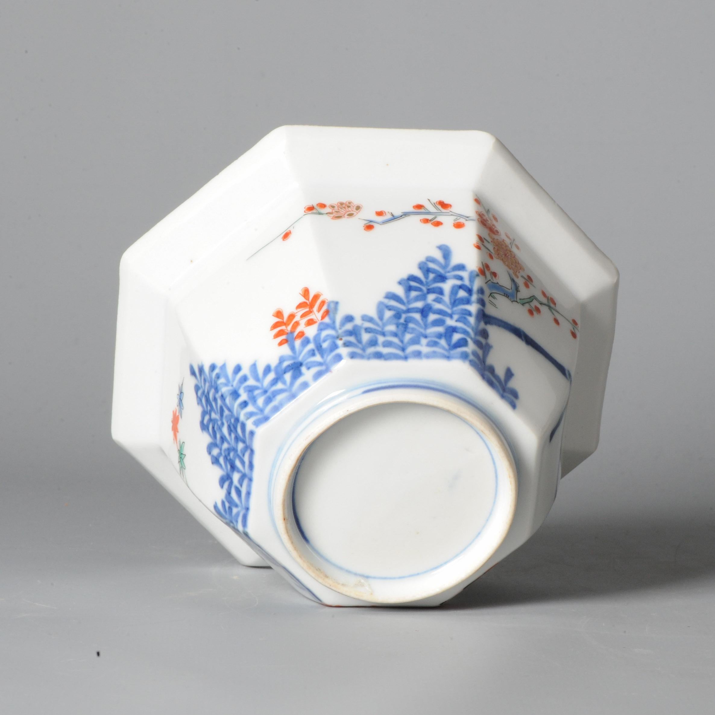 Edo Period 17c Japanese Porcelain Bowl Kakiemon Leafs Flowers Bamboo For Sale 10