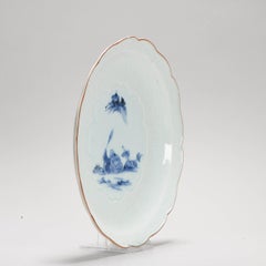 Edo Period Arita Japanese Porcelain Dish Arita Kanzan & Jittoku, ca 1700-1730