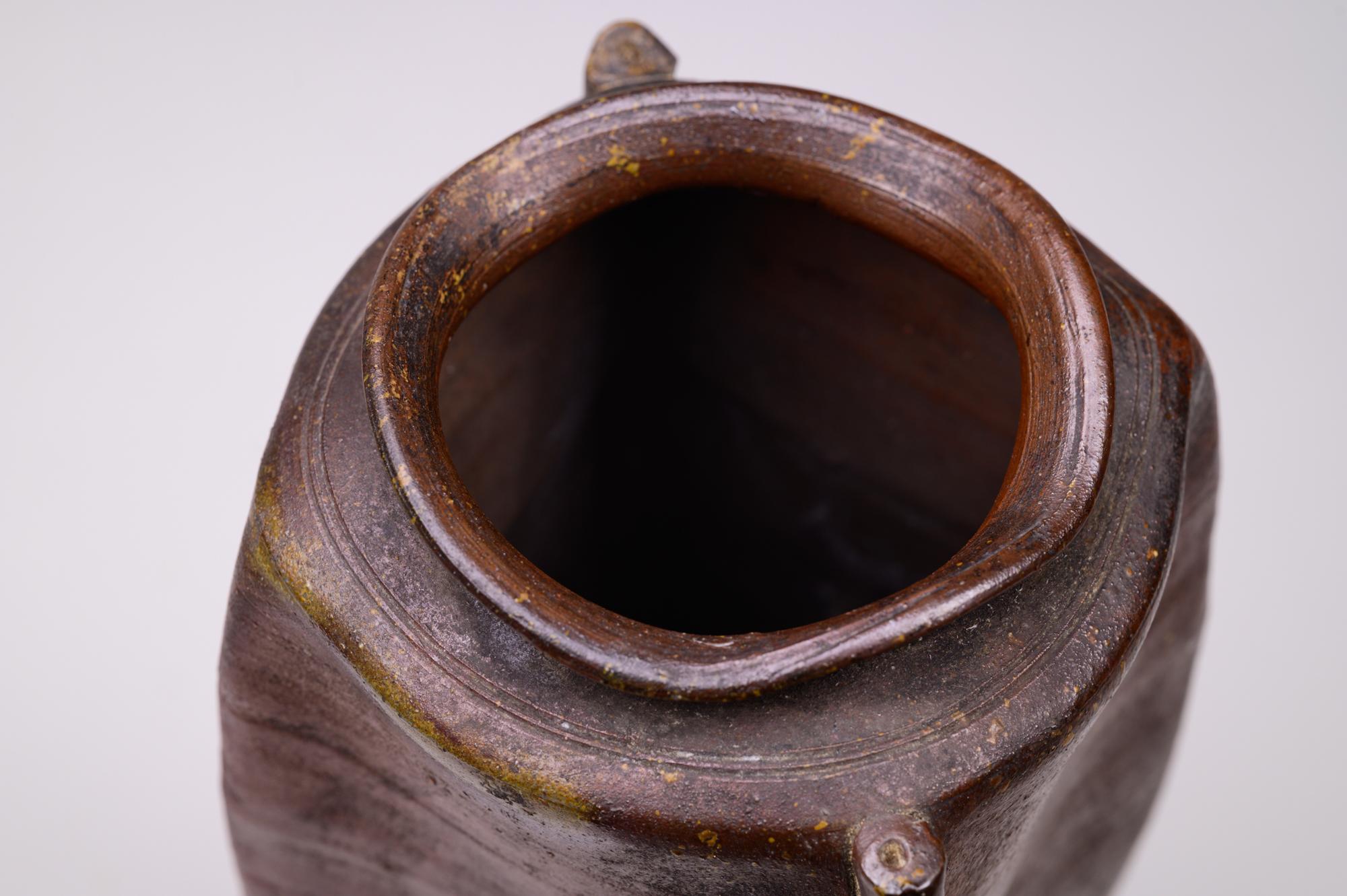 19th Century Edo Period Bizen Vase For Sale