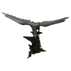 Antique Edo Period Bronze Eagle 
