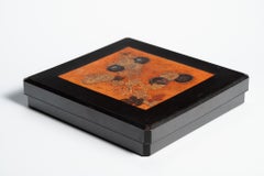 Edo Period Gold Nashiji Maki-e Suzuribako, Hen & Chicks