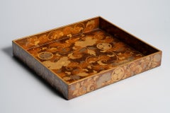 Edo Period Gold Nashiji Maki-e Tokugawa Crest Tray