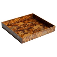 Edo Period Gold Nashiji Maki-e Tokugawa Crest Tray
