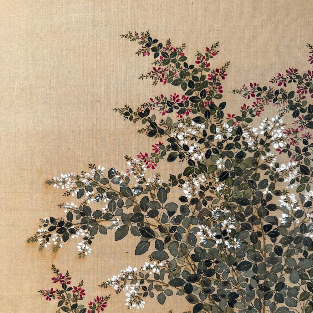 Edo Period Golden Screen - Summer Florals For Sale 2