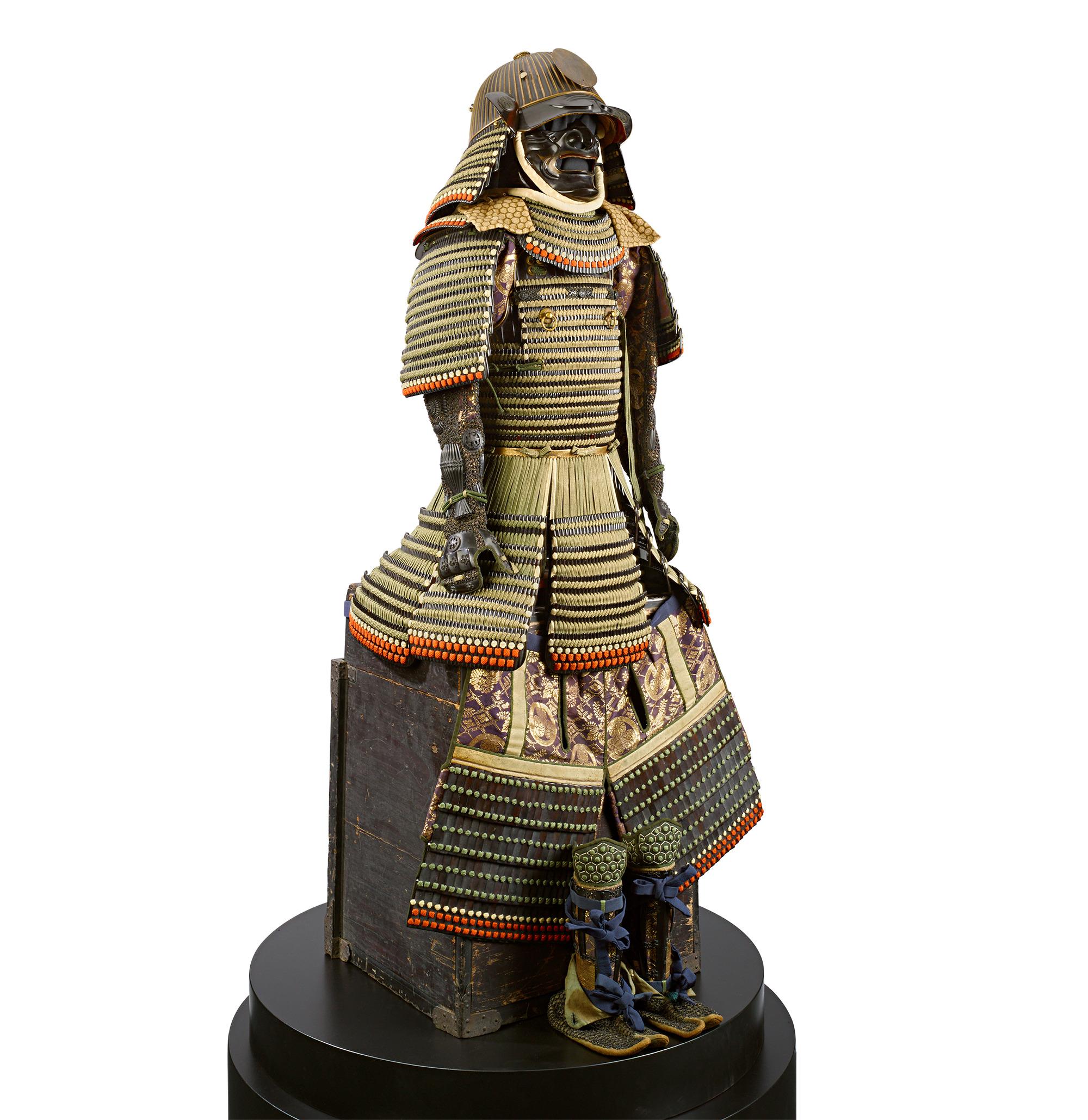 Japanese Edo-period Green-Laced Samurai Suit For Sale