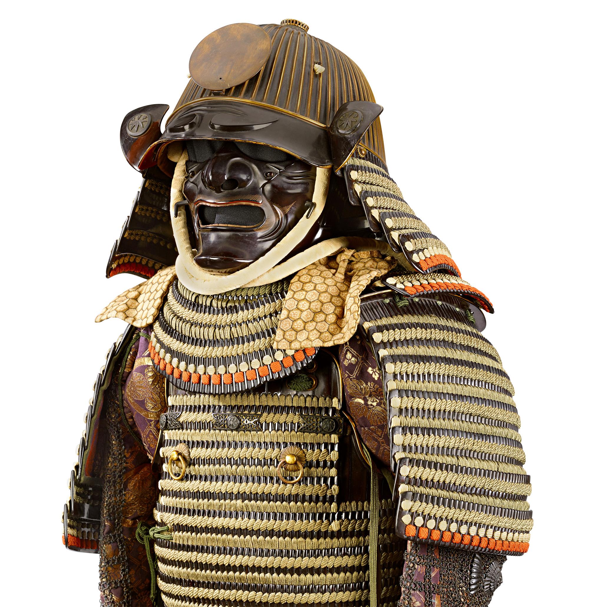Lacquered Edo-period Green-Laced Samurai Suit For Sale